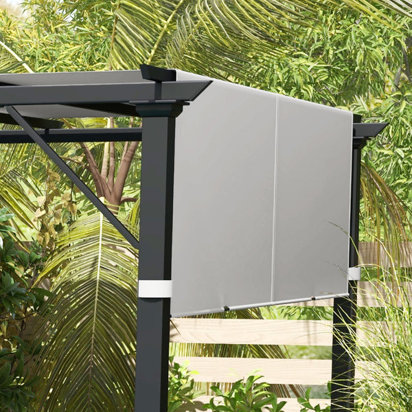 2 Pcs 16 x 4ft Pergola Canopy Replacement, UV Protection Pergola Shade Cover, Easy to Install, for 10 x 10ft Pergola, Light Grey