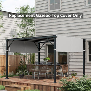2 Pcs 16 x 4ft Pergola Canopy Replacement, UV Protection Pergola Shade Cover, Easy to Install, for 10 x 10ft Pergola, Light Grey