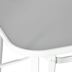 7 Piece Garden Dining Set with Dining Table and Chairs, 6 Seater Outdoor Furniture with Parasol Hole for Deck and Balcony, Grey