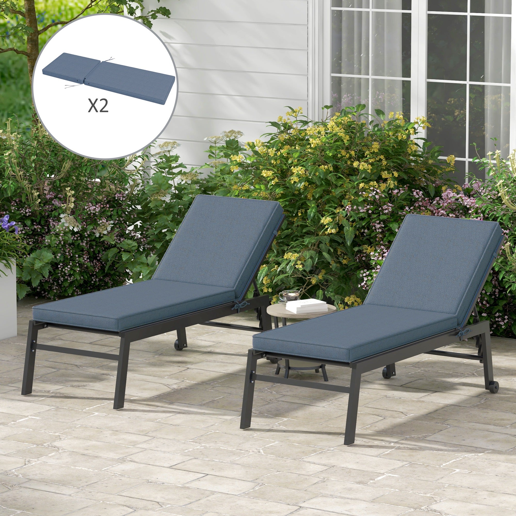 Patio Cushions Patio Chaise Lounge Chair Cushions With Backrests