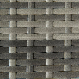 Patio Wicker End Table, Outdoor PE Rattan Side Table, with Plastic Board Under the Full Woven Table Top for Patio, Garden, Balcony, Mixed Grey