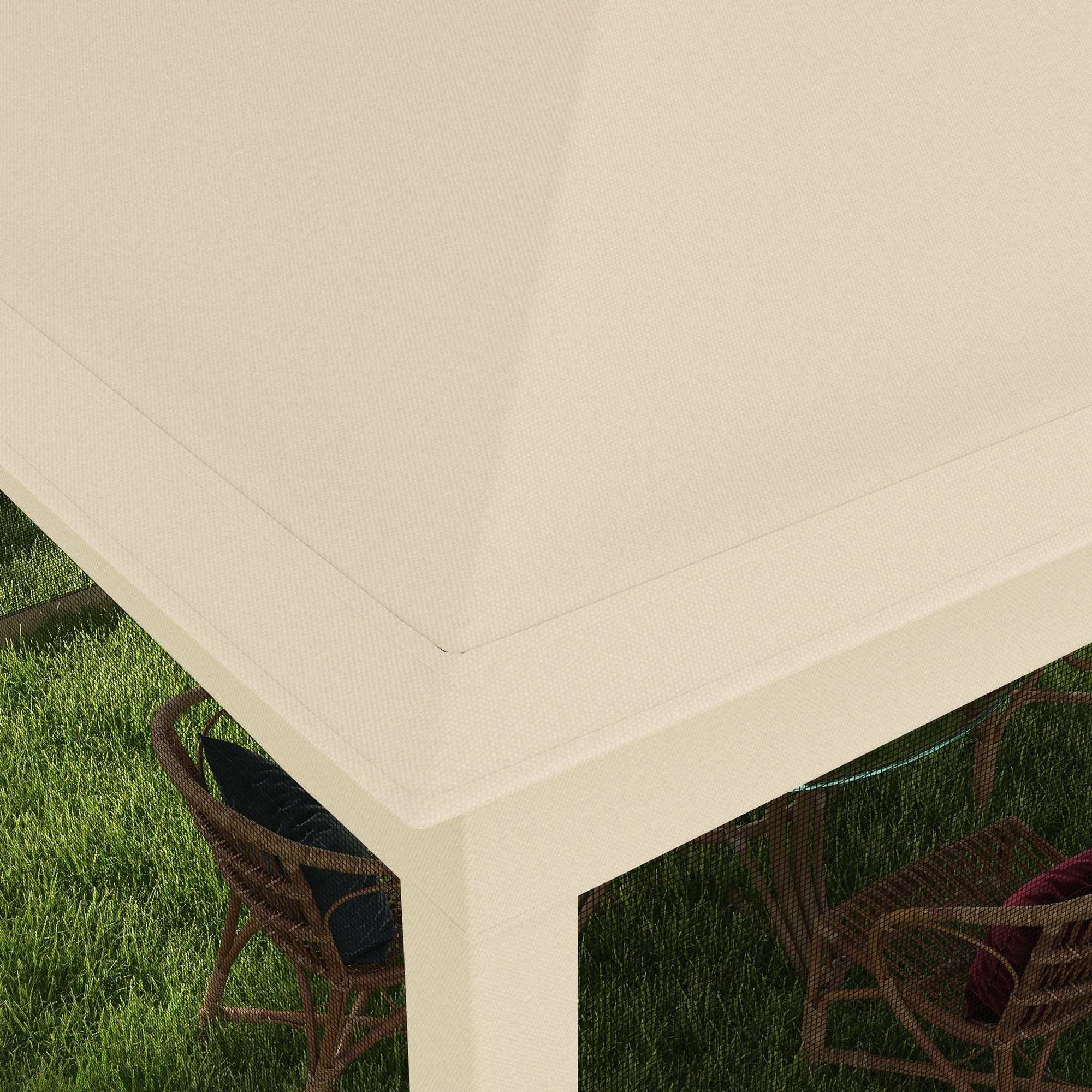 Outsunny 11'x11' Pop-Up Gazebo Shelter with Zipper Netting