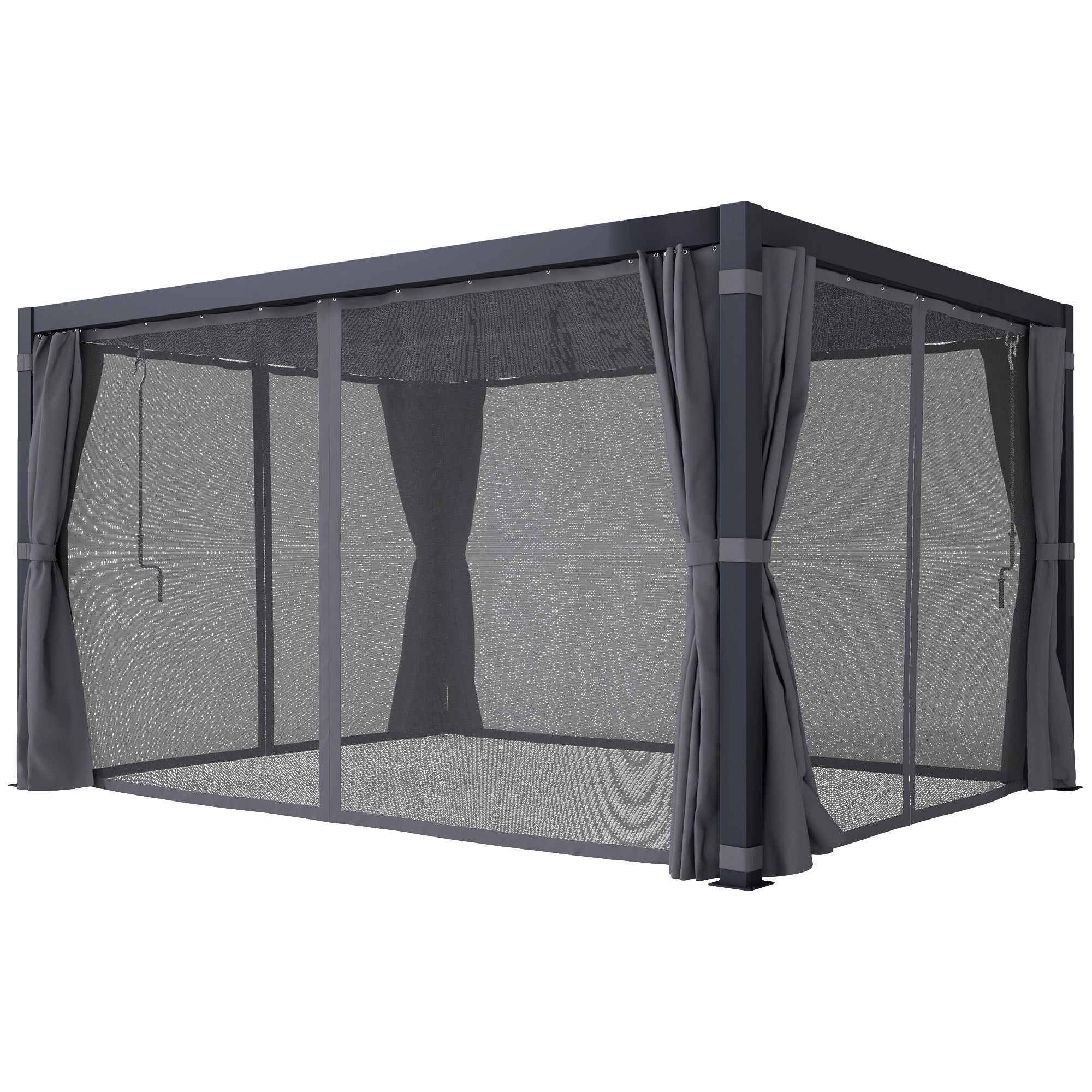 Outsunny 10' x 13' Aluminum Pergola with Adjustable Louvered