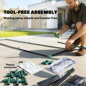 3 Tier Mini Greenhouse, Portable Greenhouse with 2 Roll-up Doors, Garden Hot House for Patio Garden Backyard, 56.3" x 18.1" x 64.6", Clear