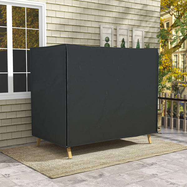 3 Seater Garden Swing Cover, Waterproof Swing Chair Cover, Windproof and Anti-UV 420D Outdoor Swing Bench Cover with Zip, 220 x 125 x 172cm, Black