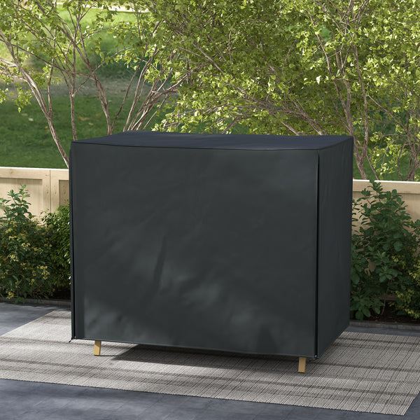 3 Seater Garden Swing Cover, Waterproof Swing Chair Cover, Windproof and Anti-UV 420D Outdoor Swing Bench Cover with Zip, 220 x 125 x 172cm, Black