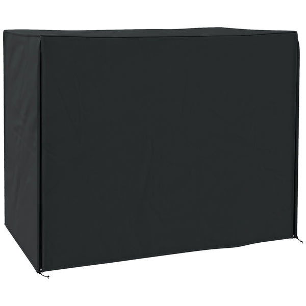 3 Seater Garden Swing Cover, Waterproof Swing Chair Cover, Windproof and Anti-UV 420D Outdoor Swing Bench Cover with Zip, 220 x 125 x 172cm, Black