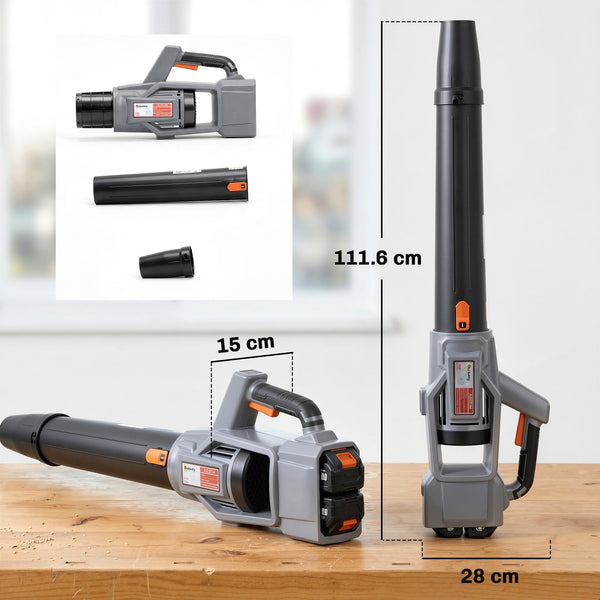 Leaf Blower Cordless with 2 x 4000mAh Batteries & Charger, 36V Lightweight Garden Blower with 1000W Brushless Motor, Turbo Boost and 3 Speed Levels for Leaves, Snow, Dust, Debris Removal