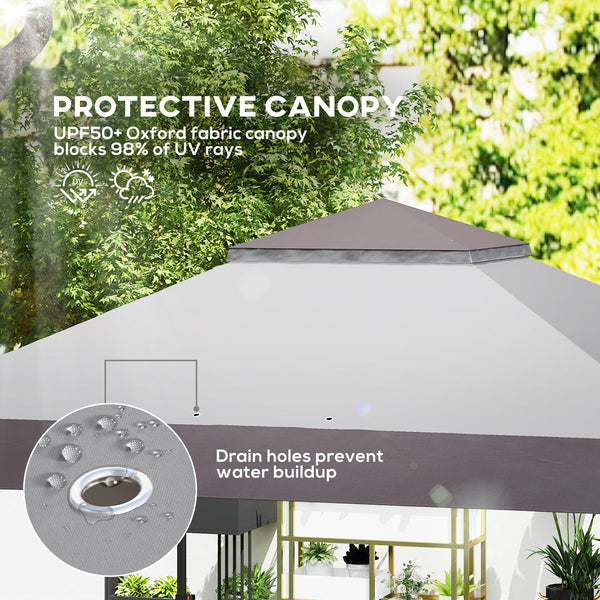 Outsunny 13' x 13' Pop Up Canopy Tent, UPF50+ Sun Protection