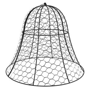 Outsunny Garden Chicken Wire Cloche, 16" x 13" Stackable Animal Plant Protectors, 6 Pack of Metal Crop Cages to Keep Animals Out, Black