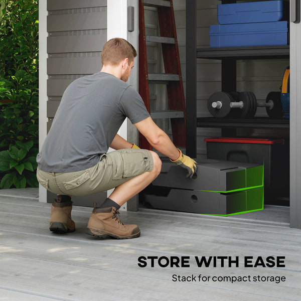 2-Piece Cantilever Offset Patio Umbrella Base Weight Set, 231 lb Heavy Duty Fillable Outdoor Offset Umbrella Weights with Easy-Fill Spouts for Water or Sand for Garden, Backyard, Black