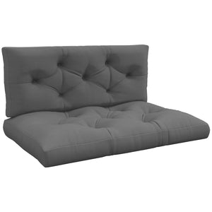2 Seater Outdoor Seat Cushions Back Cushion for Pallet, Water Repellent Seat Pads, Charcoal Grey