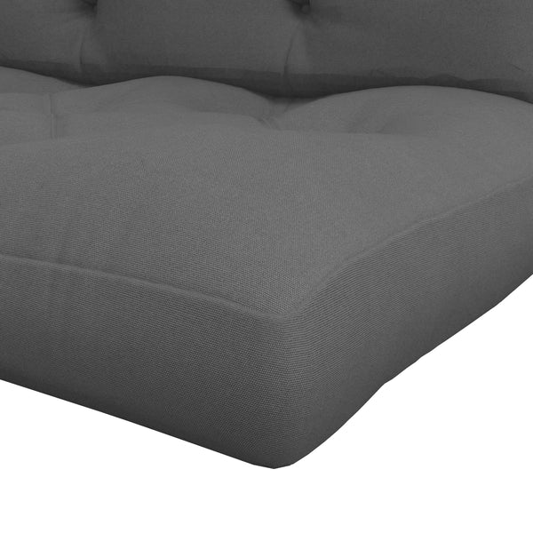 2 Seater Outdoor Seat Cushions Back Cushion for Pallet, Water Repellent Seat Pads, Charcoal Grey