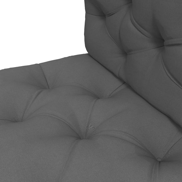 2 Seater Outdoor Seat Cushions Back Cushion for Pallet, Water Repellent Seat Pads, Charcoal Grey