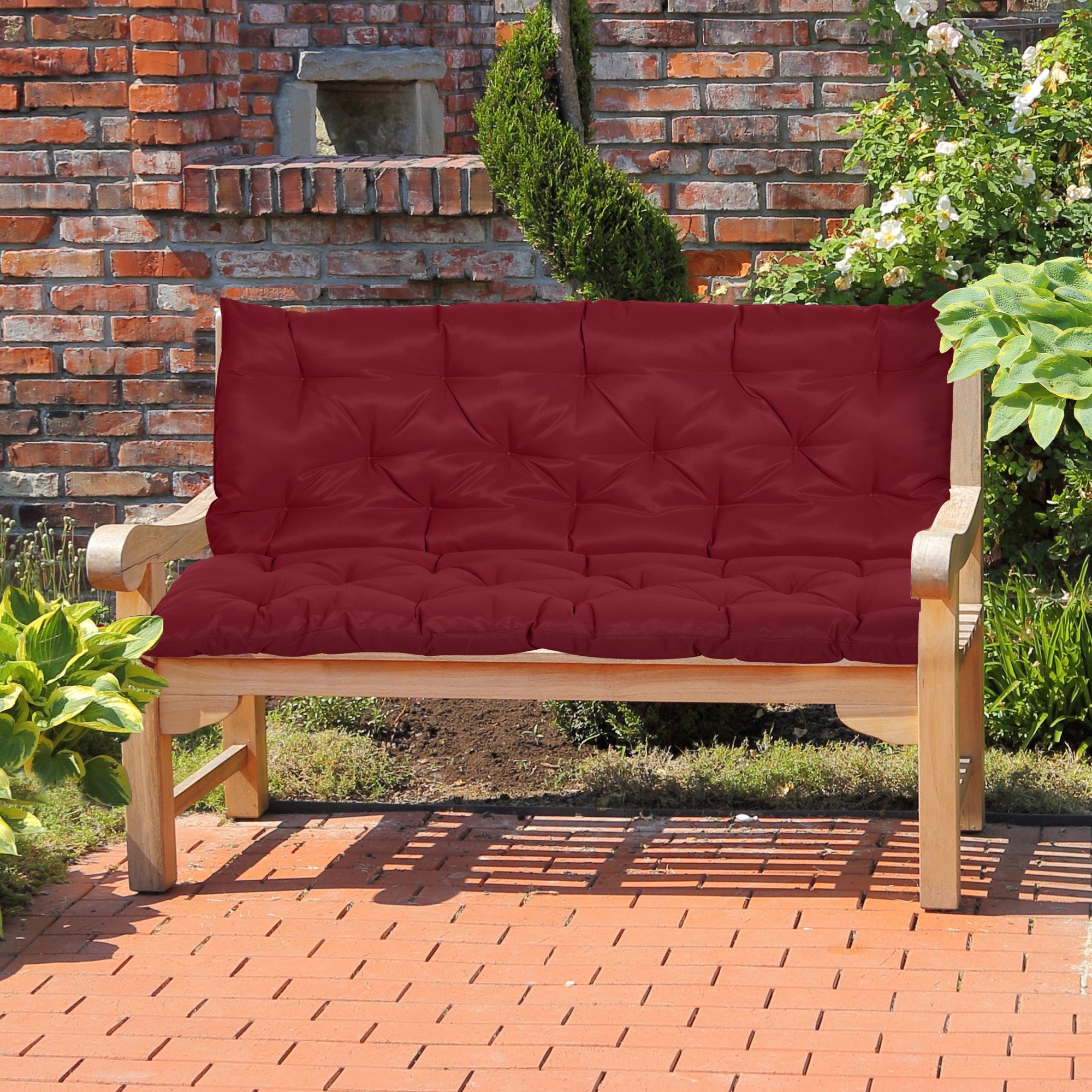 Outsunnny Seater Garden Bench Cushions, Thick Outdoor Non-Slip