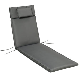 Outdoor Garden Patio Folding High Back Chair Cushion Replacement Seat Pad - Grey