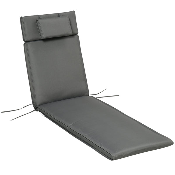 Outdoor Garden Patio Folding High Back Chair Cushion Replacement Seat Pad - Grey