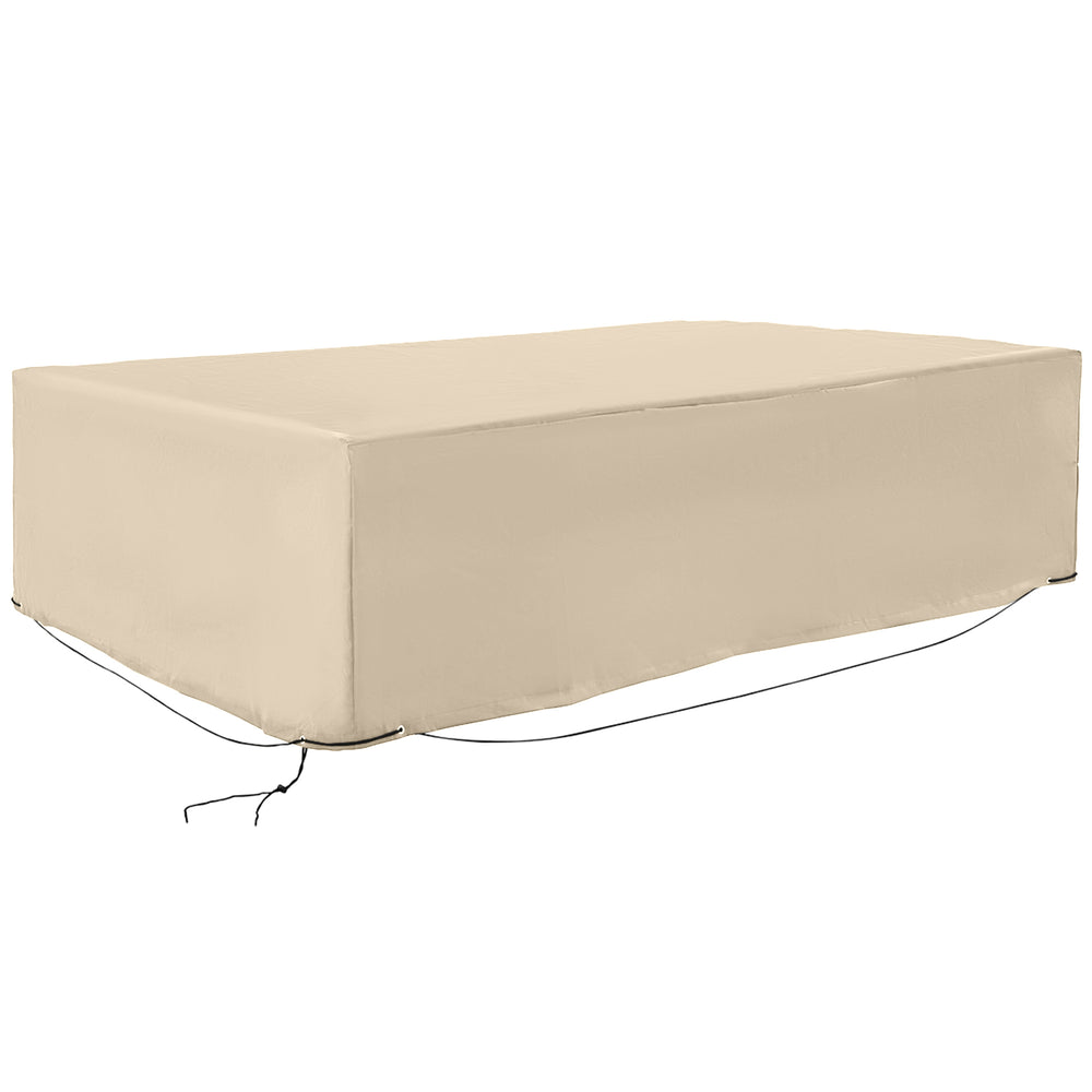Patio Furniture Covers, Waterproof, Windproof and Anti-UV 300D Oxford Fabric Large Outdoor Furniture Cover for Outdoor Sectional Sofa Set, 97" x 65" x 26", Beige