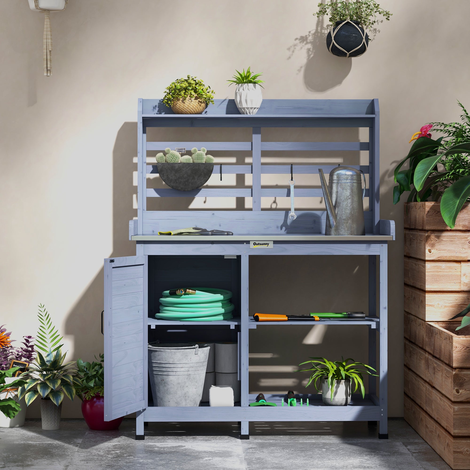 Outsunny Potting Bench - Thumbnail 3