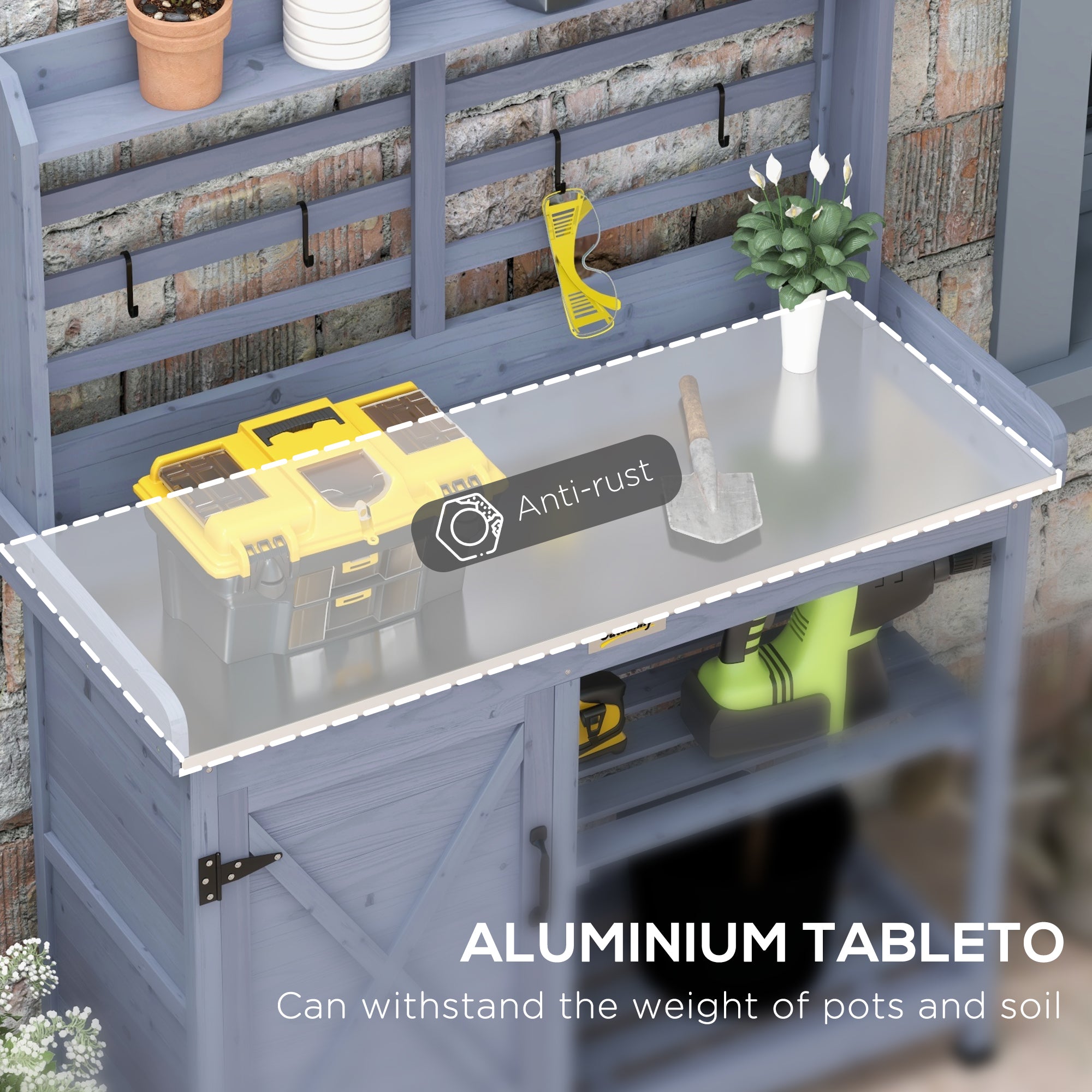 Outsunny Potting Bench - Thumbnail 5