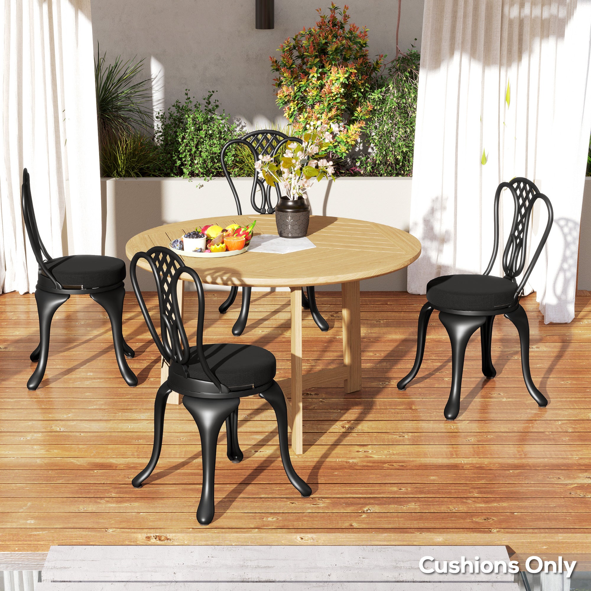 Outdoor Cushions Round Seat Cushions With Ties 15