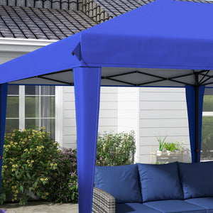 Outsunny 10' x 19.2' Pop Up Canopy Tent, Heavy Duty Tent for Parties, Outdoor Instant Gazebo Sun Shade Shelter with Carry Bag for Catering, Events, Wedding, Backyard BBQ, Blue