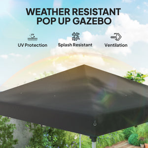 10' x 10' Pop Up Canopy Tent with Removable Sidewalls, Instant Shelter with Portable Roller Bag, 4 Sand Bags, Adjustable Height for Outdoor, Garden, Patio, Black