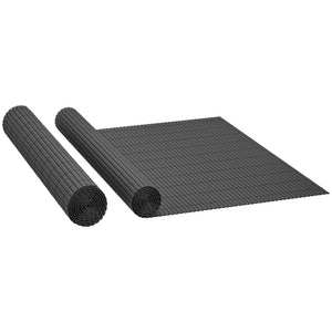 2Pcs Plastic Privacy Screening Fence, 1 m x 3 m Waterproof Windbreak Fence, UV-Resistant Garden Screening for Balcony, Terrace and Outdoor Use, Dark Grey