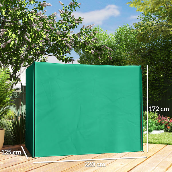 3 Seater Garden Swing Cover, Waterproof Swing Chair Cover, Windproof and Anti-UV 420D Outdoor Swing Bench Cover with Zip, 220 x 125 x 172cm, Green