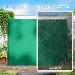3 Seater Garden Swing Cover, Waterproof Swing Chair Cover, Windproof and Anti-UV 420D Outdoor Swing Bench Cover with Zip, 220 x 125 x 172cm, Green