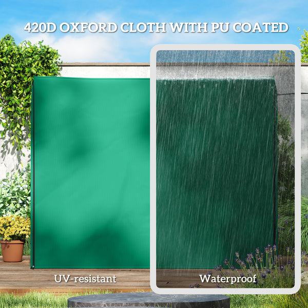 3 Seater Garden Swing Cover, Waterproof Swing Chair Cover, Windproof and Anti-UV 420D Outdoor Swing Bench Cover with Zip, 220 x 125 x 172cm, Green
