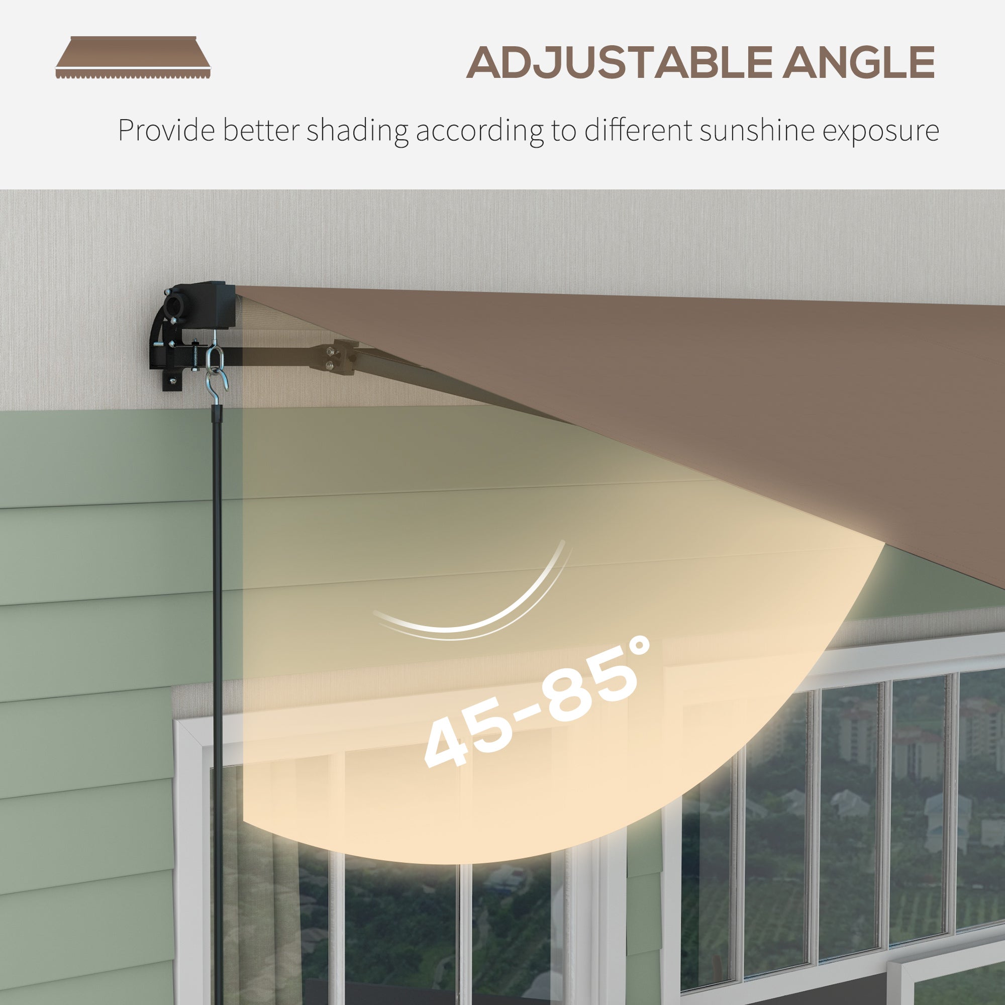 Outsunny Retractable Awning - Thumbnail 3