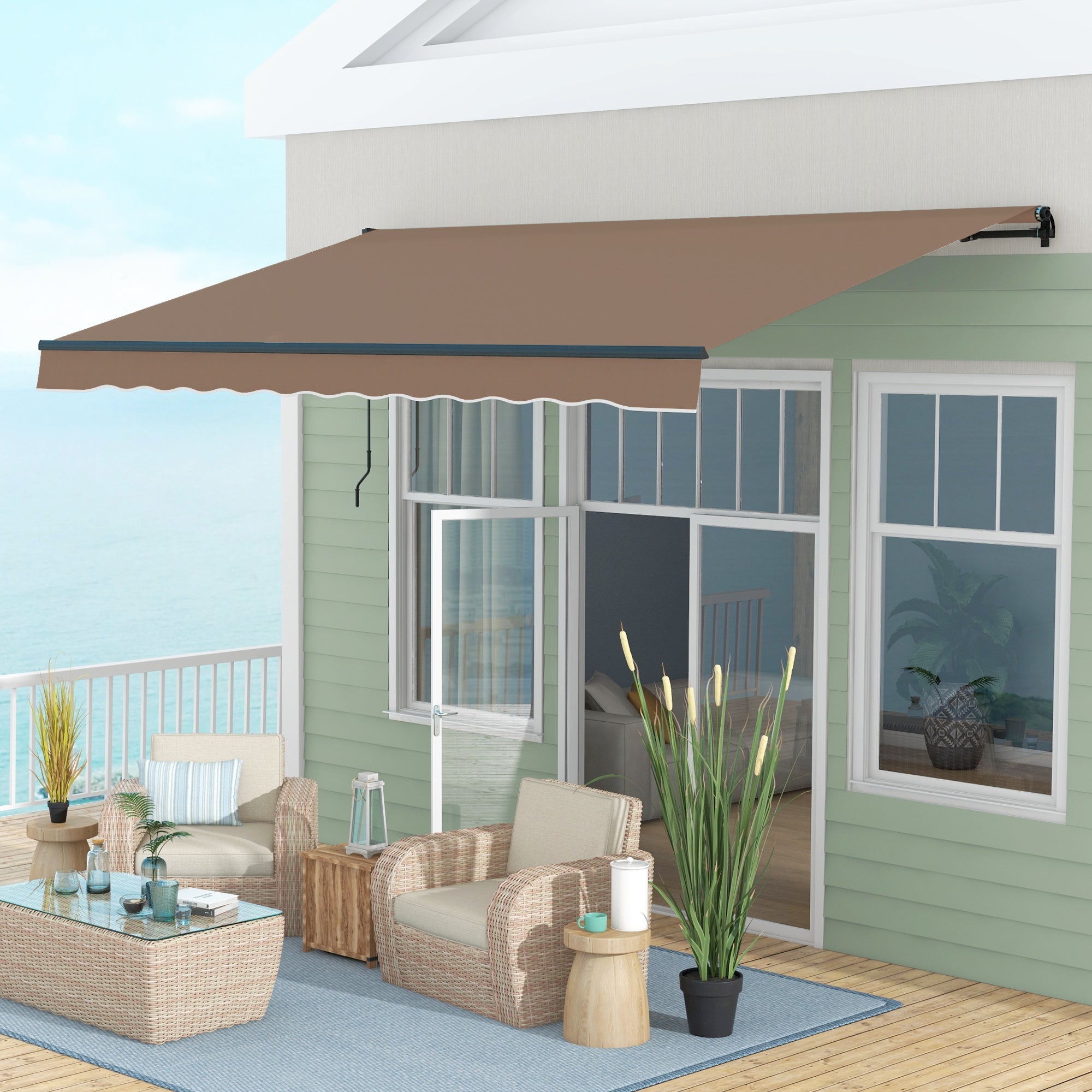 Outsunny Retractable Awning