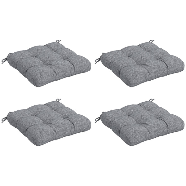 4-Piece Patio Chair Cushions Pillows, 19" x 19" x 4" Patio Cushions Set with Ties for Indoor Outdoor Garden Furniture