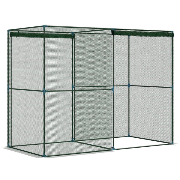 8' x 4' Crop Cage, Plant Protection Tent with Zippered Doors for Vegetable Garden, Backyard, Green