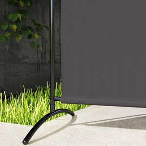 Single Panel Outdoor Privacy Screen, 5.9FT Tall Room Divider with UPF30+ Protection, Freestanding Privacy Panel Partition with Stable Base for Indoor Outdoor Use, Dark Gray