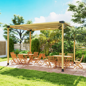 Pergola Kit, DIY Pergola Brackets with 3-Way Pergola Corner Brackets and Post Base for 4" x 4" (Actual 3.6" x 3.6") Lumber, 8 PCS Includes Screws