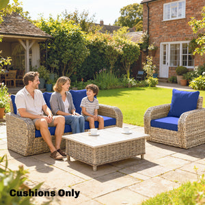 Outdoor Chair Cushions Set of 4, 24" x 24" Fade Resistant Patio Chair Cushions for Outdoor Furniture, Outdoor Seat Cushions, Navy Blue