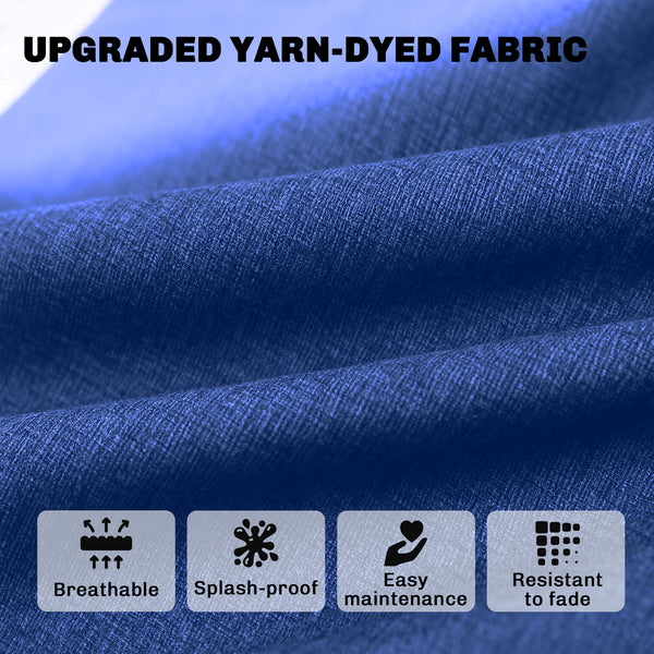 Outdoor Chair Cushions Set of 4, 24" x 24" Fade Resistant Patio Chair Cushions for Outdoor Furniture, Outdoor Seat Cushions, Navy Blue