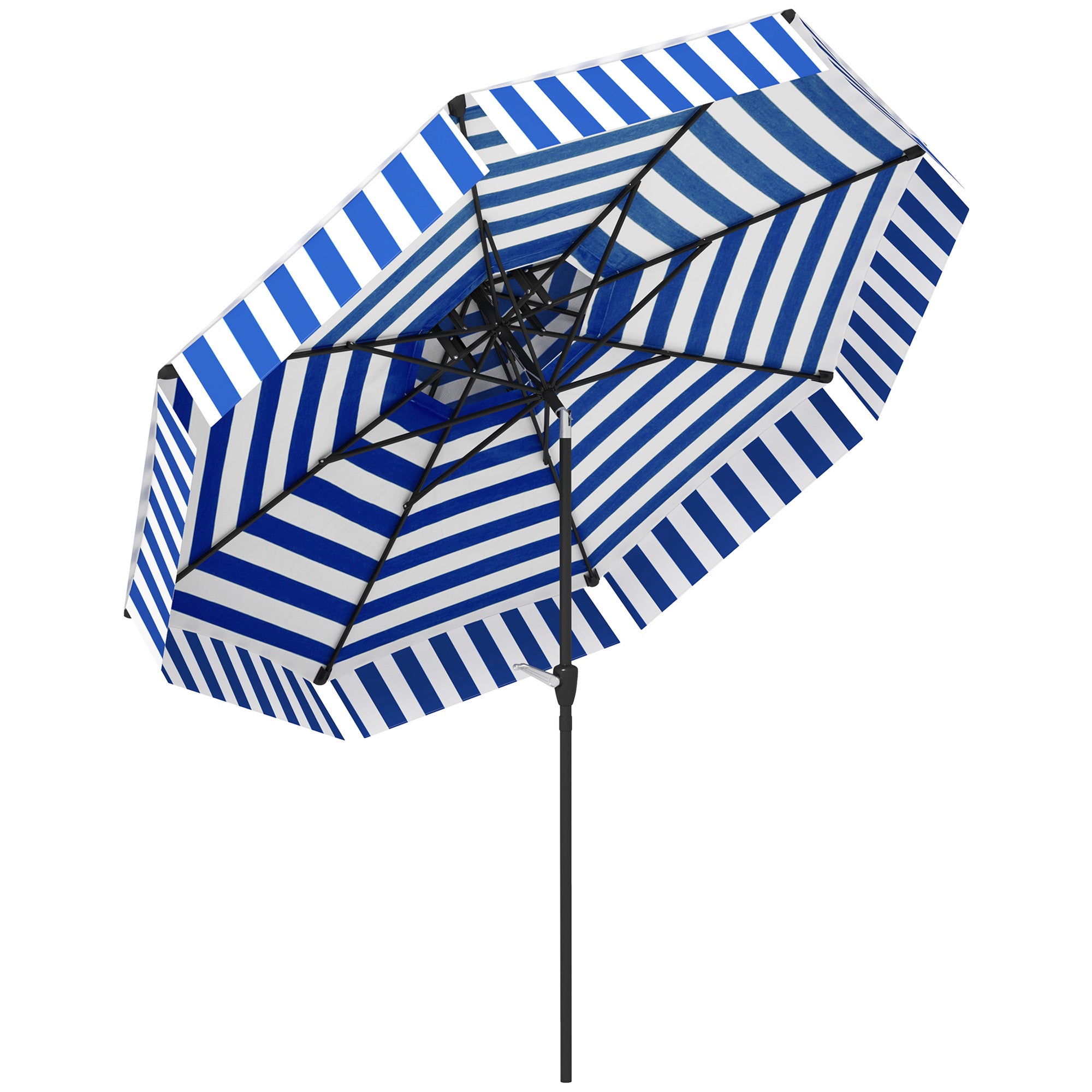 blue mesh patio umbrella PatioKingdom 9FT Outdoor Umbrella, Autotilt the printed fabric blocks UV rays AreShark 15FT Outdoor Patio Umbrella