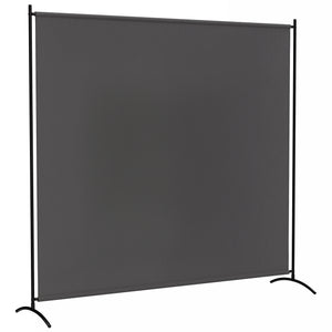 Single Panel Outdoor Privacy Screen, 5.9FT Tall Room Divider with UPF30+ Protection, Freestanding Privacy Panel Partition with Stable Base for Indoor Outdoor Use, Dark Gray