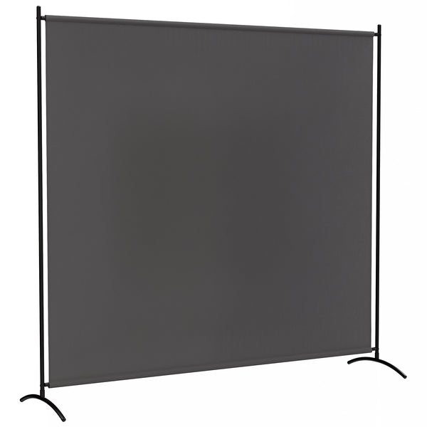 Single Panel Outdoor Privacy Screen, 5.9FT Tall Room Divider with UPF30+ Protection, Freestanding Privacy Panel Partition with Stable Base for Indoor Outdoor Use, Dark Gray