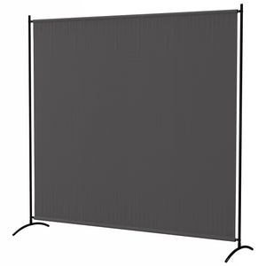 Single Panel Outdoor Privacy Screen, 5.9FT Tall Room Divider with UPF30+ Protection, Freestanding Privacy Panel Partition with Stable Base for Indoor Outdoor Use, Dark Gray
