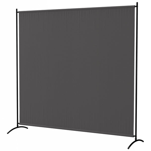 Single Panel Outdoor Privacy Screen, 5.9FT Tall Room Divider with UPF30+ Protection, Freestanding Privacy Panel Partition with Stable Base for Indoor Outdoor Use, Dark Gray