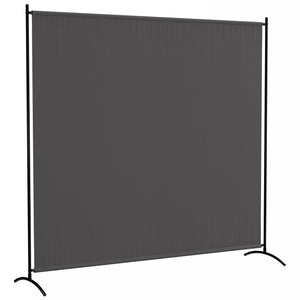 Single Panel Outdoor Privacy Screen, 5.9FT Tall Room Divider with UPF30+ Protection, Freestanding Privacy Panel Partition with Stable Base for Indoor Outdoor Use, Dark Gray