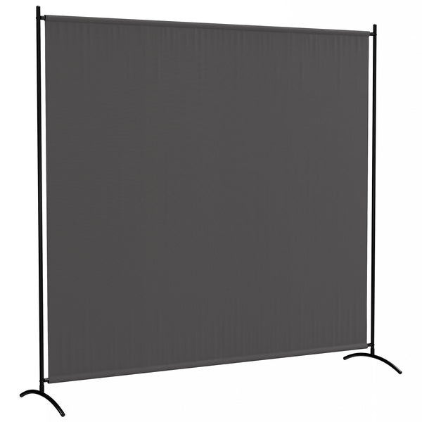 Single Panel Outdoor Privacy Screen, 5.9FT Tall Room Divider with UPF30+ Protection, Freestanding Privacy Panel Partition with Stable Base for Indoor Outdoor Use, Dark Gray
