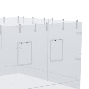 Pop up Canopy Walls, Universal Replacement Netting, Set of 4 Mesh Screen Sidewalls, Patio Netting with 6 Service Windows and 1 Door for 10' x 10' Canopy Tent, White