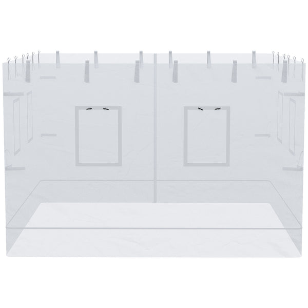 Pop up Canopy Walls, Universal Replacement Netting, Set of 4 Mesh Screen Sidewalls, Patio Netting with 6 Service Windows and 1 Door for 10' x 10' Canopy Tent, White