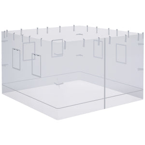 Pop up Canopy Walls, Universal Replacement Netting, Set of 4 Mesh Screen Sidewalls, Patio Netting with 6 Service Windows and 1 Door for 10' x 10' Canopy Tent, White