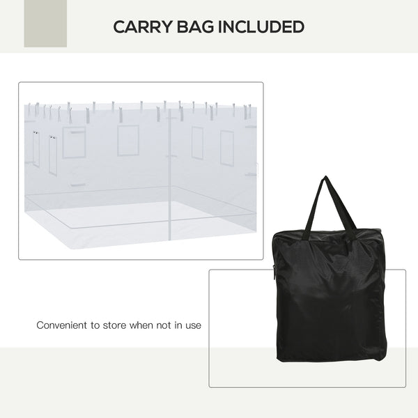 Pop up Canopy Walls, Universal Replacement Netting, Set of 4 Mesh Screen Sidewalls, Patio Netting with 6 Service Windows and 1 Door for 10' x 10' Canopy Tent, White